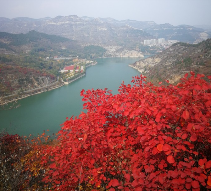 秋天到了，青州天赐山红了