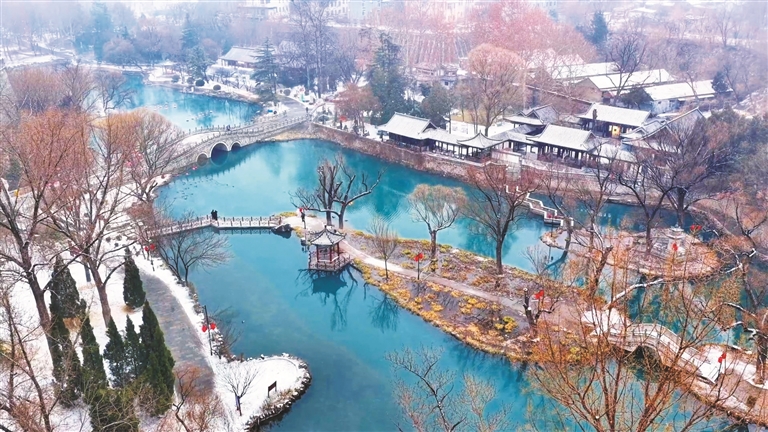 雪落青州，美景如画