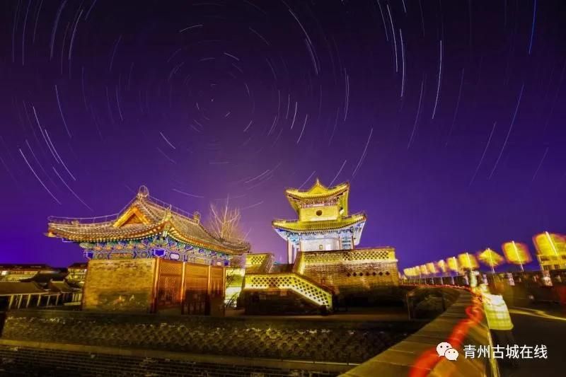 青州古城的灯光