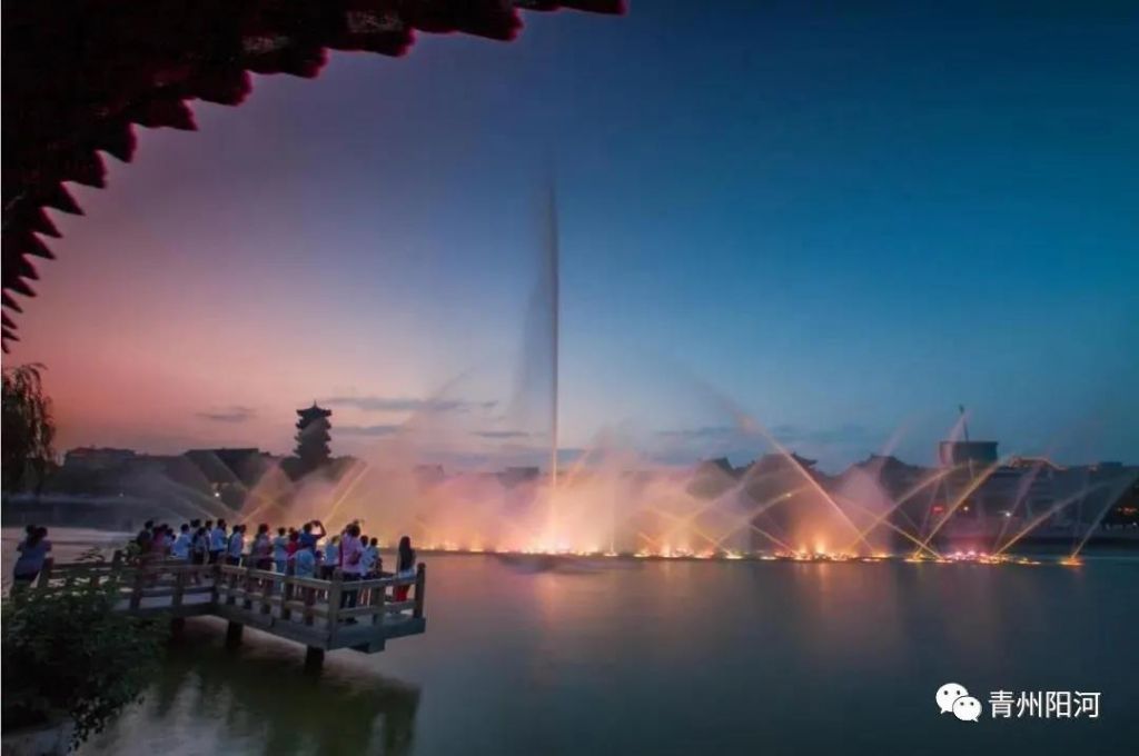 5月1日青州南阳河音乐喷泉正式展演啦！