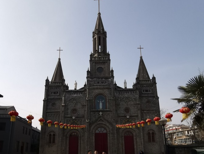 青州古街上的天主教堂