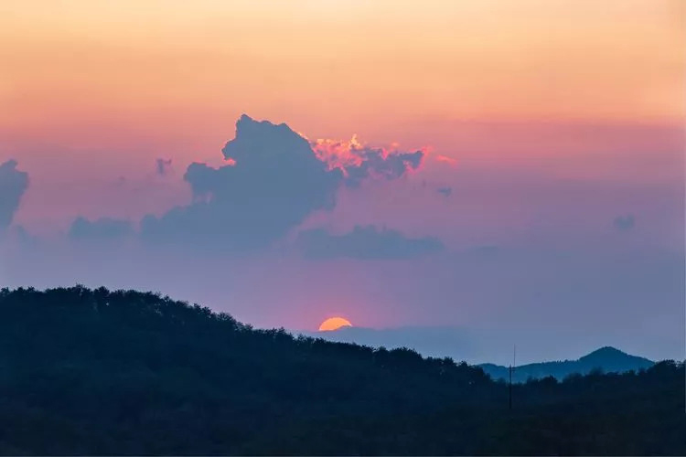 青州仰天山日落