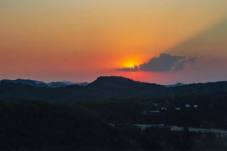 青州仰天山日落